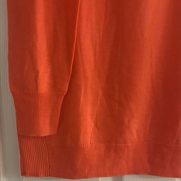 J. Crew Orange Merino Wool Blend Lightweight Crewneck Sweater Size Small - Picture 6 of 6